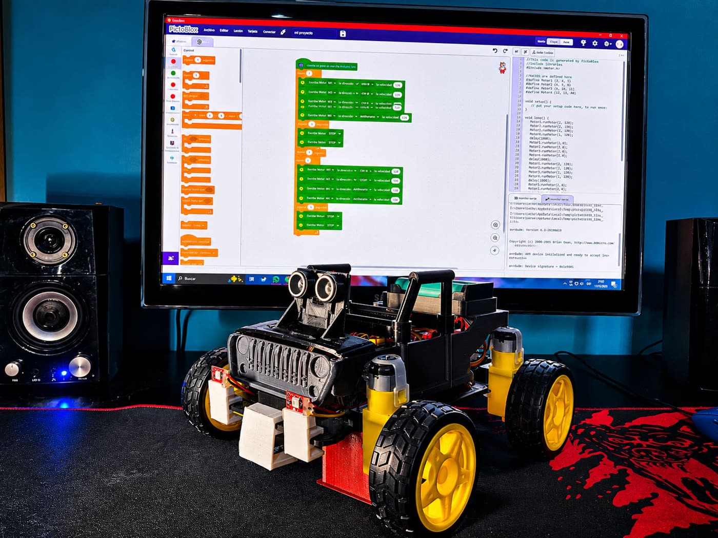 Robot programable con entorno de programación